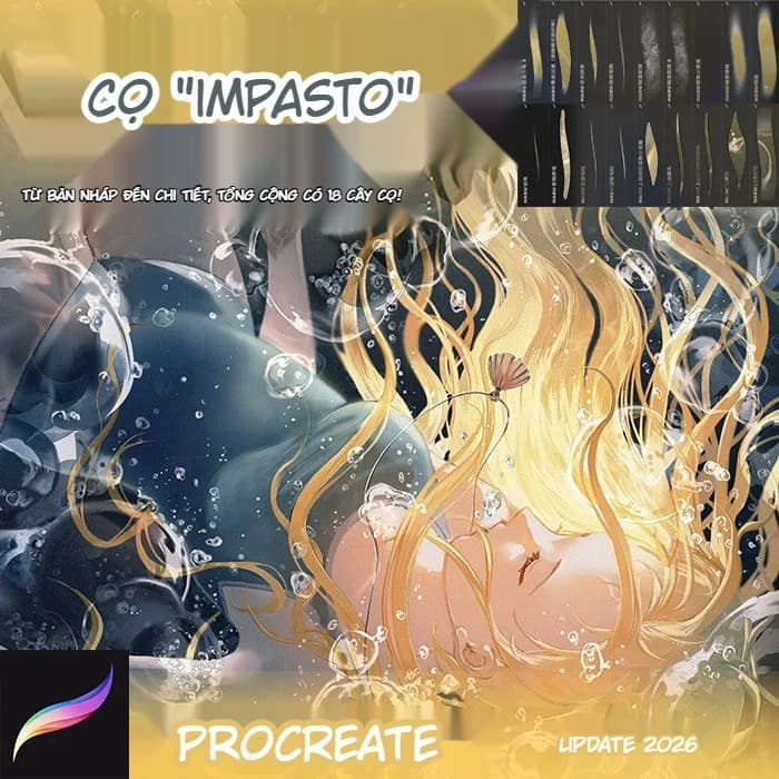 Bộ 14 Brush Procreate Giả Dày Tự Làm